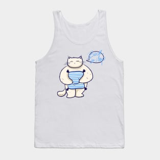 Back to sleep says the tired cat Tank Top